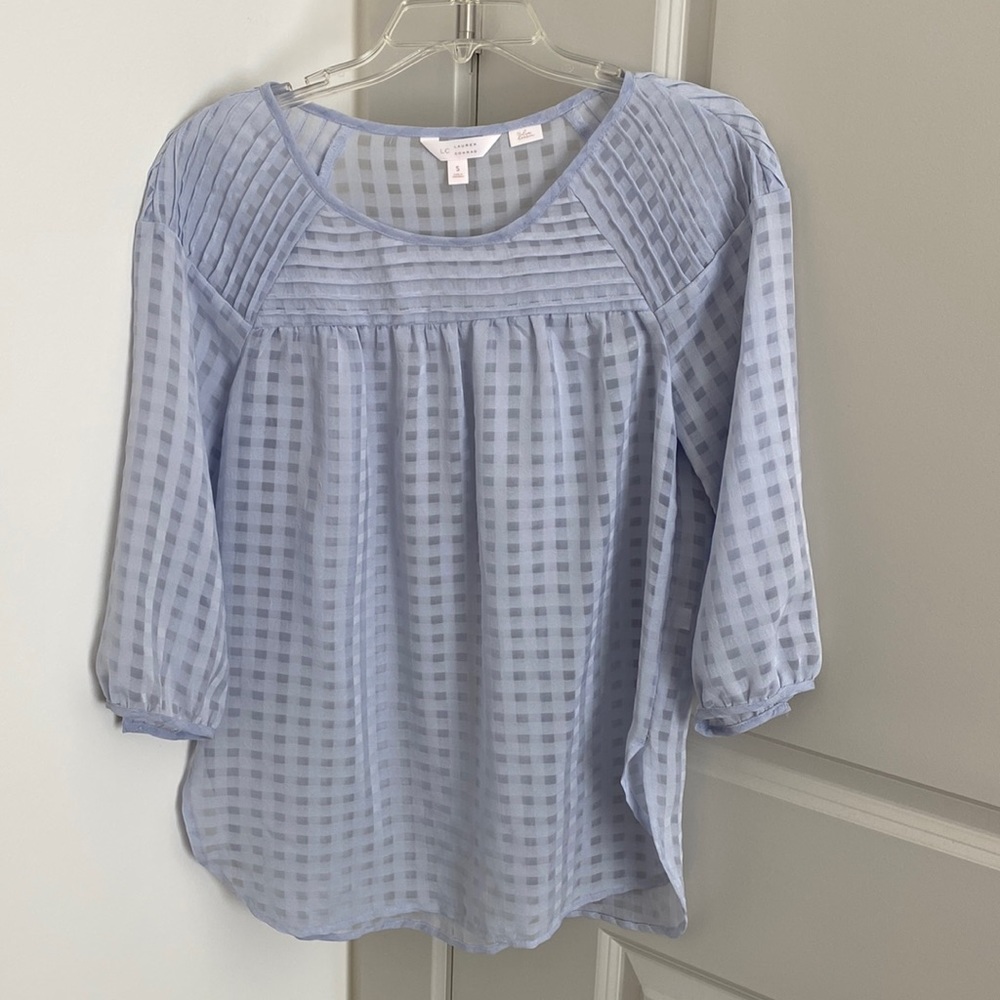 Beautiful light blue flowy top
